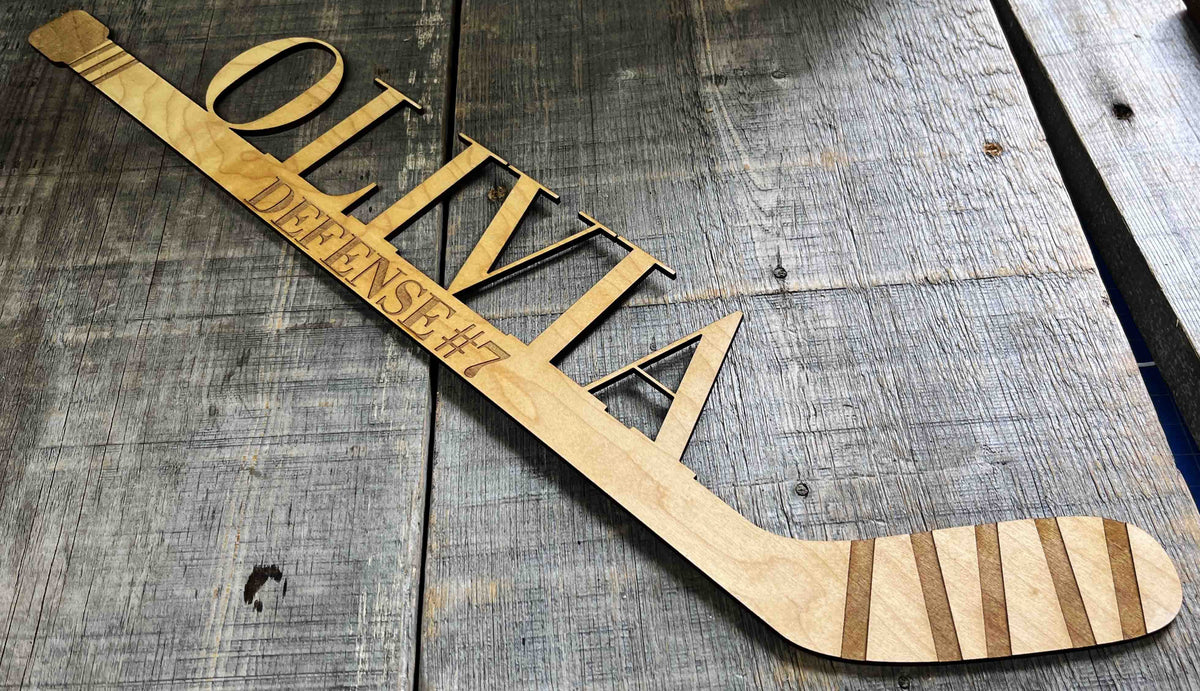 Hockey Sticks With Custom Name.