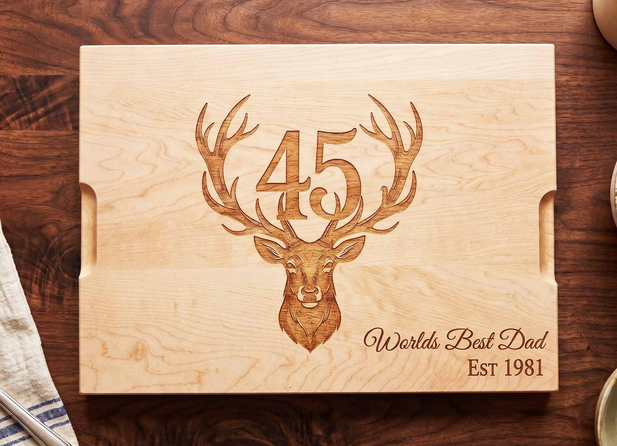 Personalized Birthday Canadian Maple Cutting Board | Deer Gift