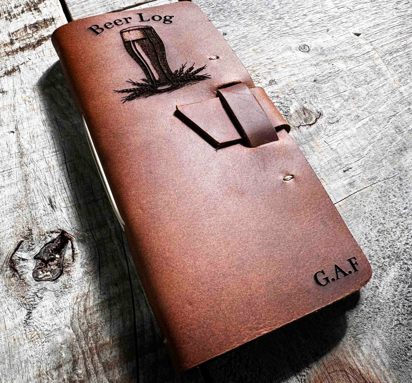 Custom Beer Log Premium Leather Memories Made Custom
