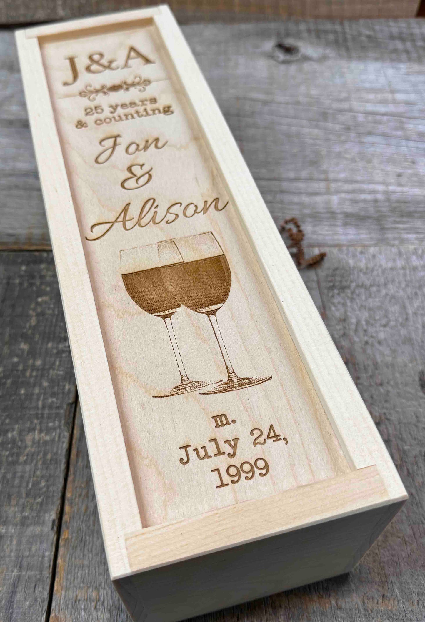 Pine Wine Boxes - Design 16 Memories Made Custom