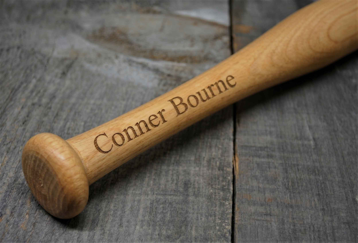 Custom Laser-Engraved Solid Wood Mini Baseball Bat