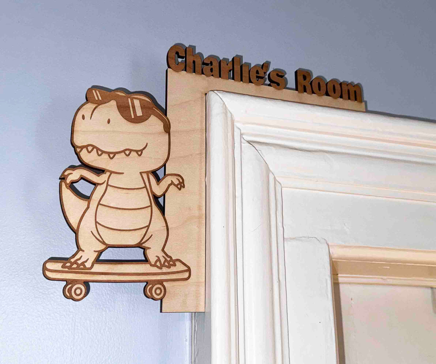 Door Frame Topper Signs - Dinosaur Memories Made Custom