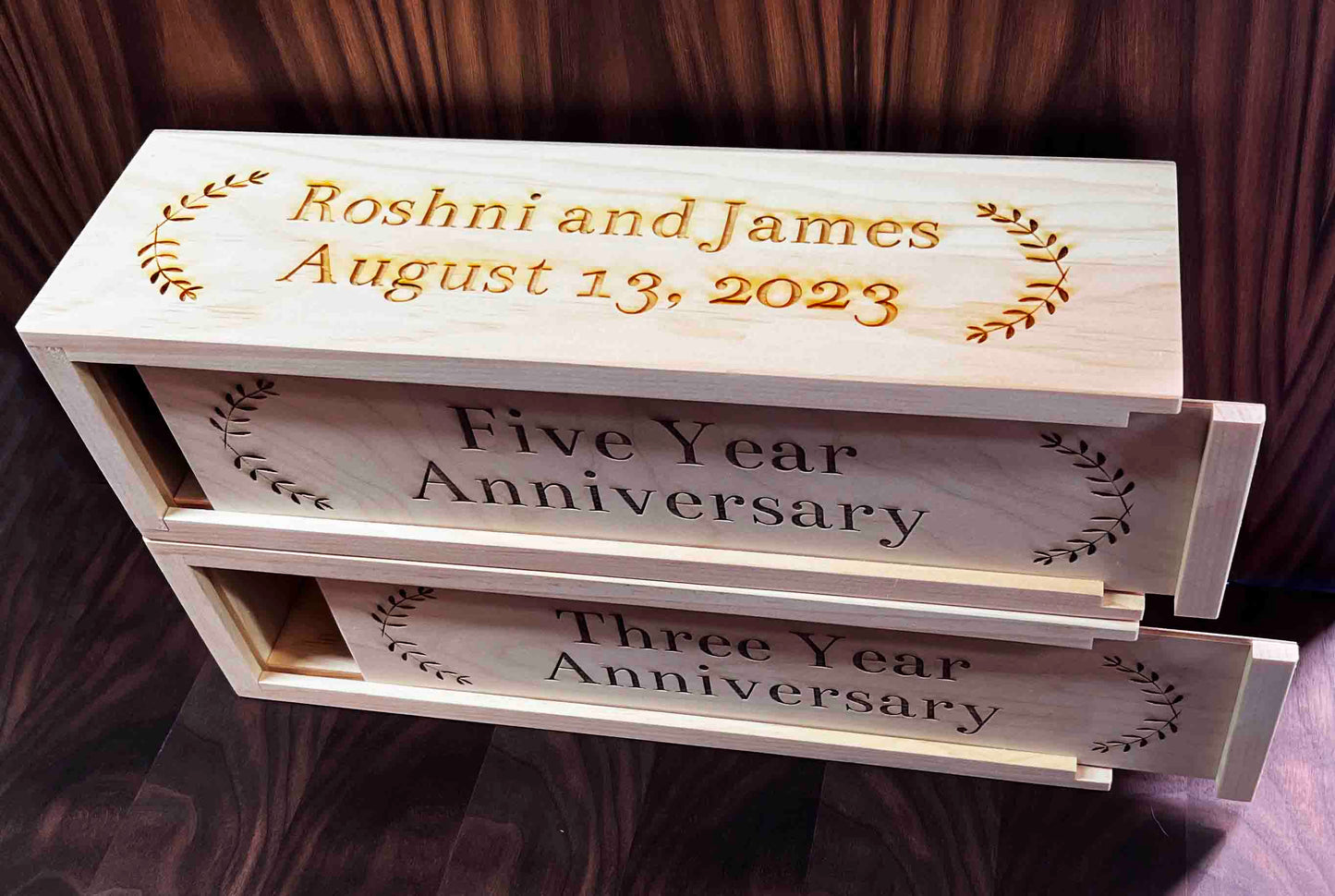 Double Wine Boxes Memories Made Custom