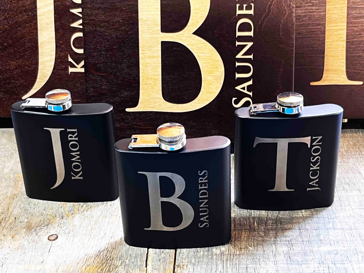 Groomsman Box/Flask Giftsets - Design 10 Memories Made Custom