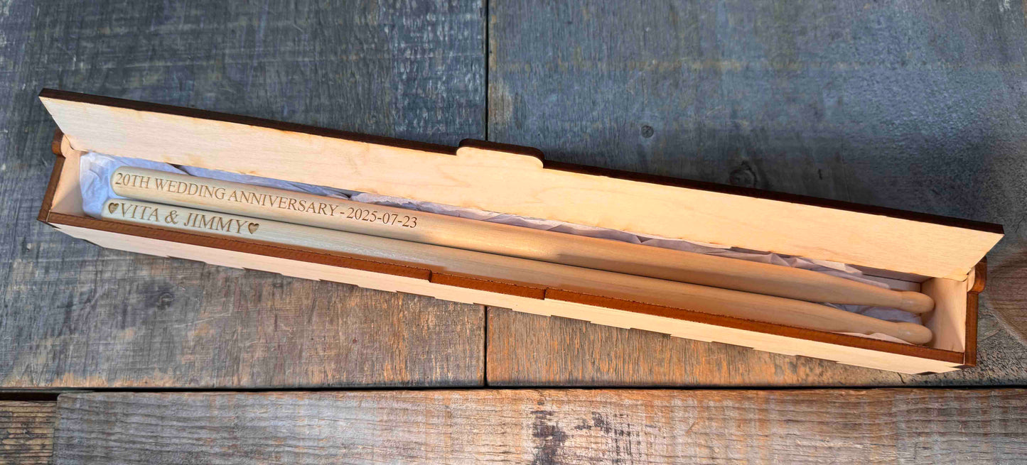 Custom Engraved Drum Sticks Memories Made