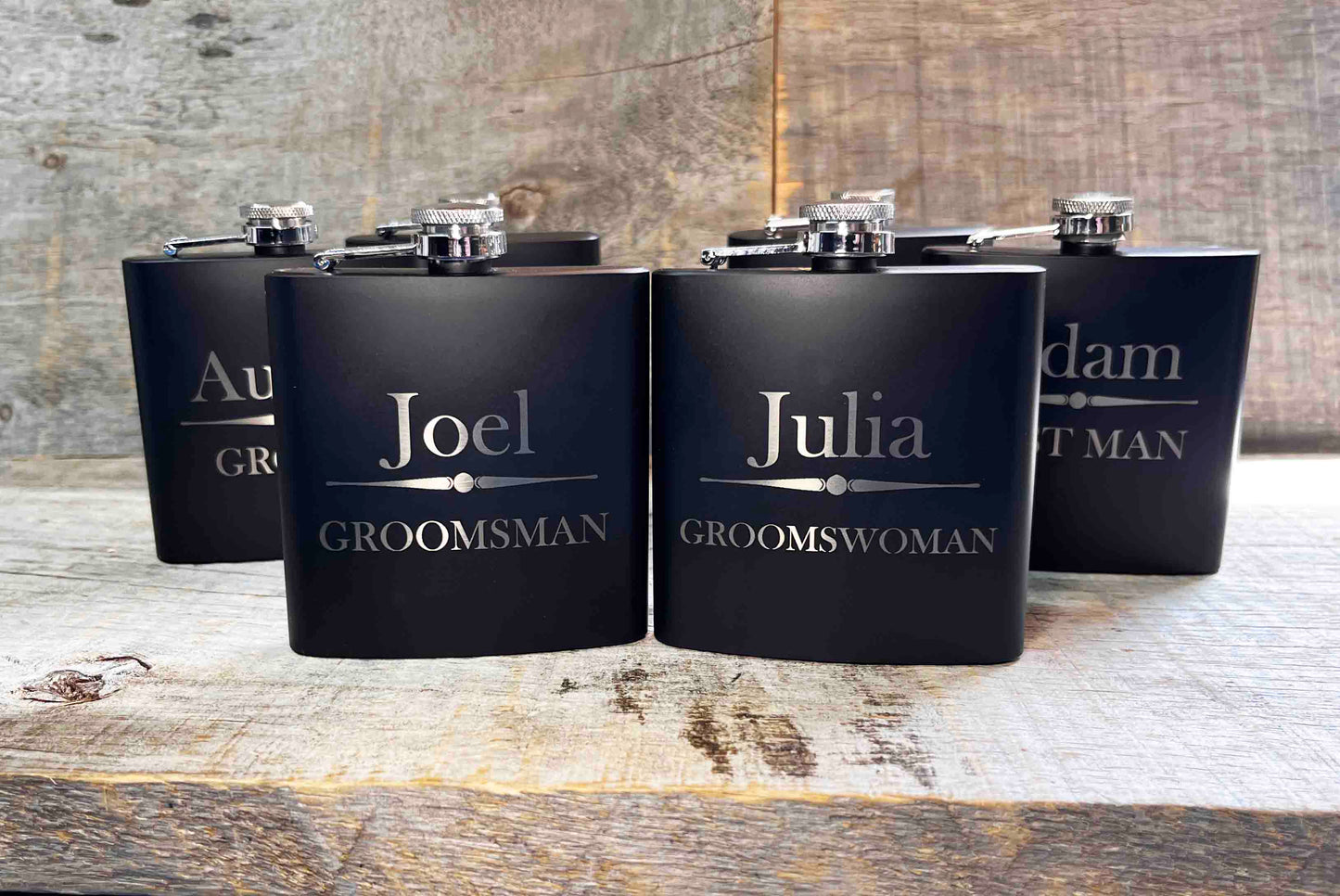 Custom Engraved Flask - Design 50 Memories Made Custom