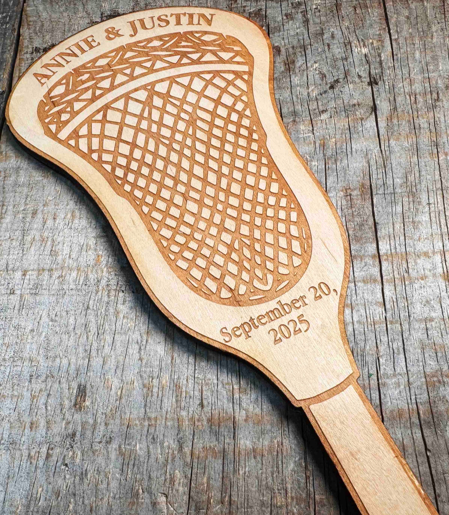 Mini Lacrosse Sticks - Laser Cut and Engraved - Multiple Lengths Memories Made Custom