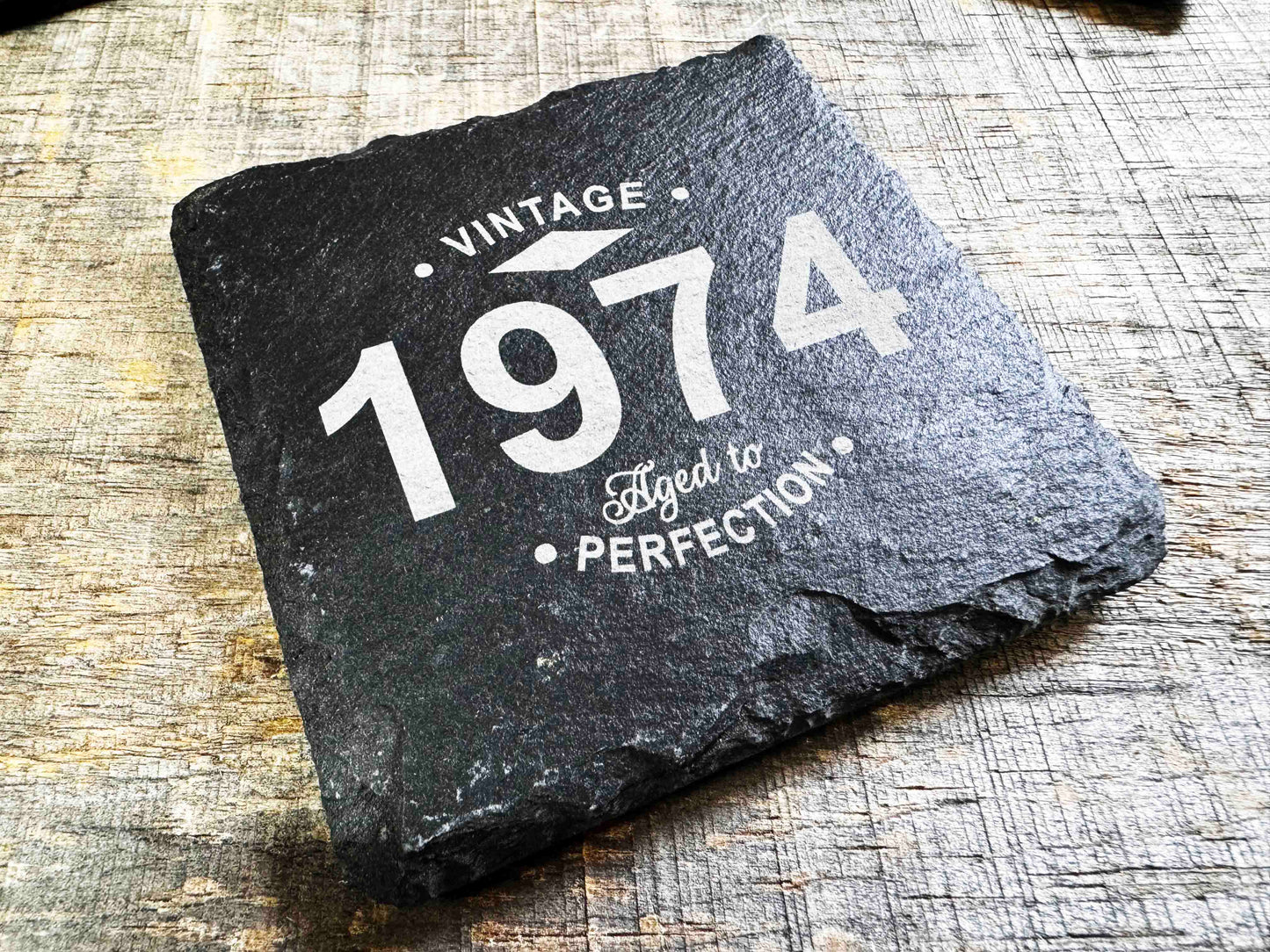Slate Coaster - Vintage Aged to Perfection Memories Made Custom