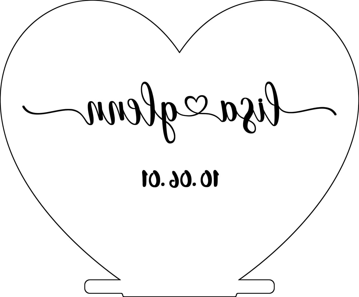 Heart Night Light Memories Made Custom