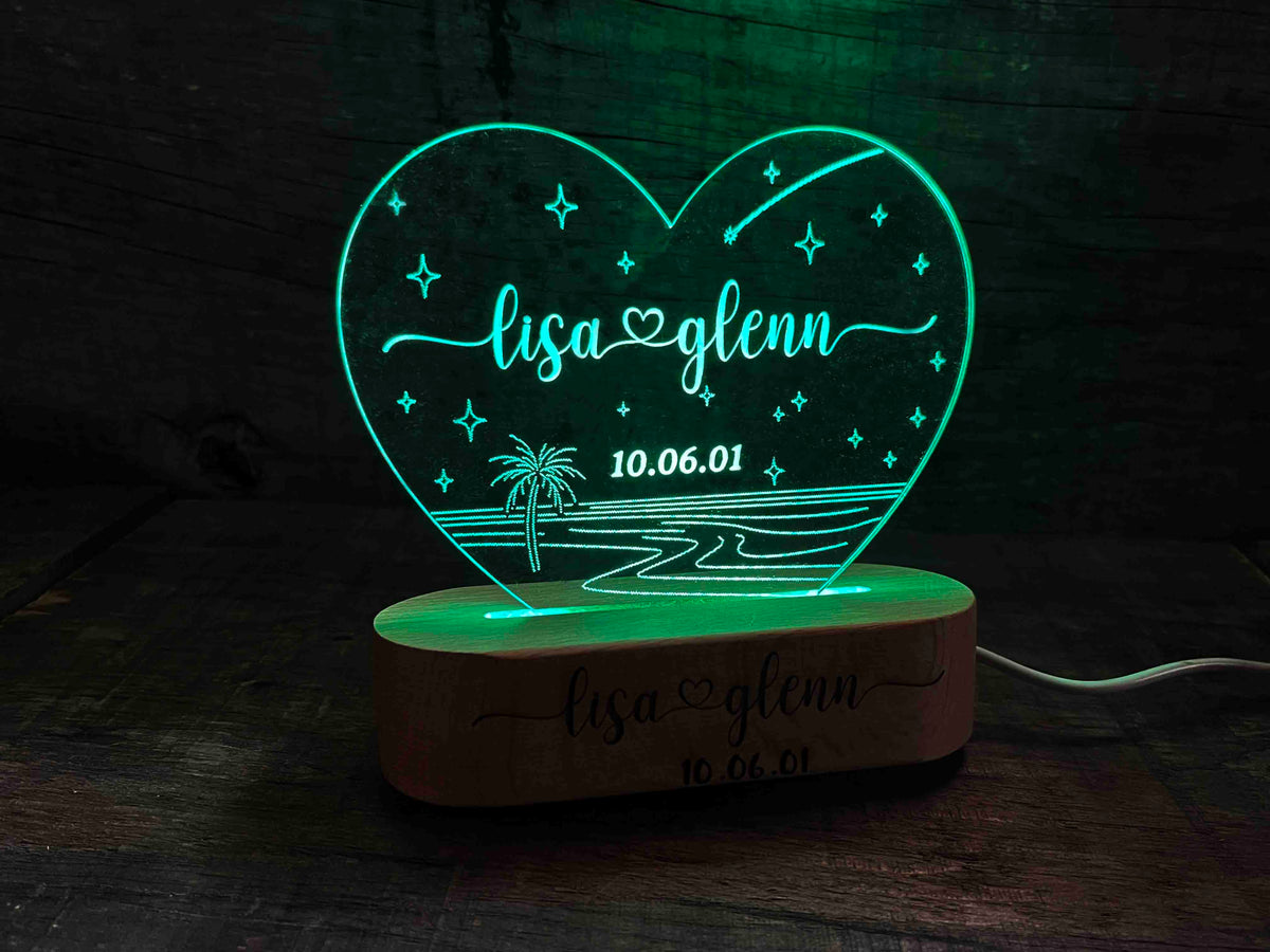 Heart Night Light Memories Made Custom