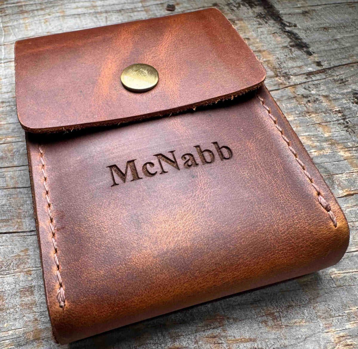 Custom Engraved Leather Playing Card Case