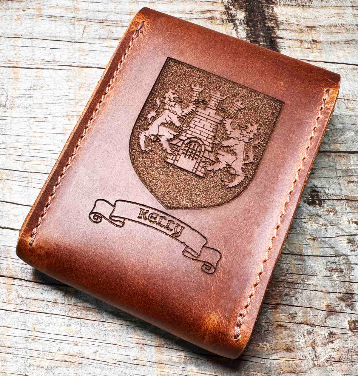 Custom Engraved Leather Playing Card Case