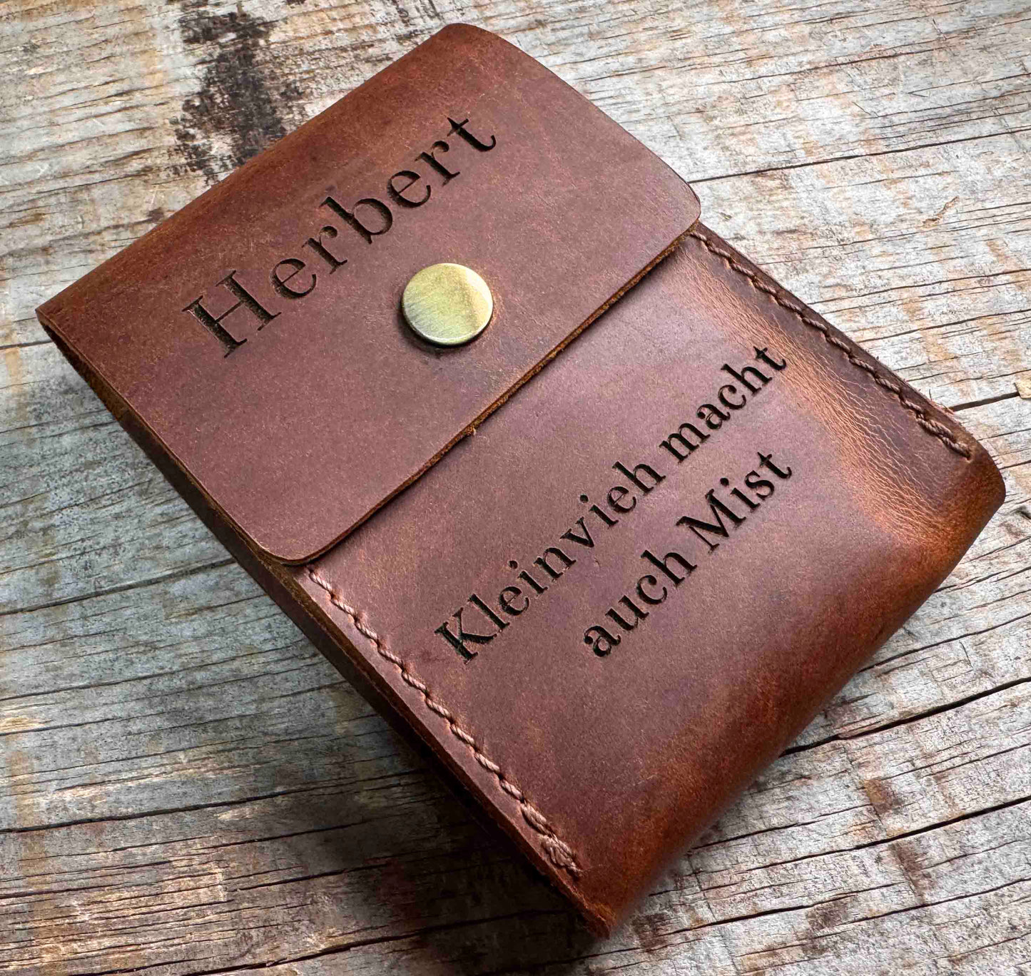 Custom Engraved Leather Playing Card Case