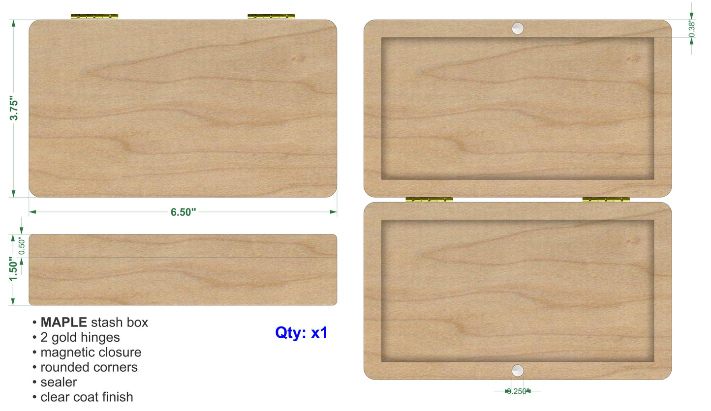 The Maple Buds Custom Hardwood Stash Box
