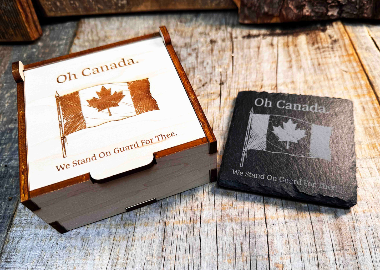 Canadian Flag Slate Coaster Memories Made Custom