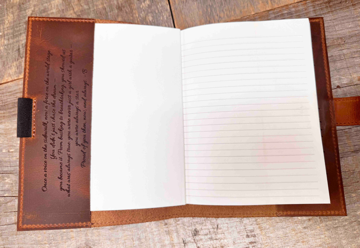 Refillable Journal Snap Closure / Premium Leather / Custom Engraved