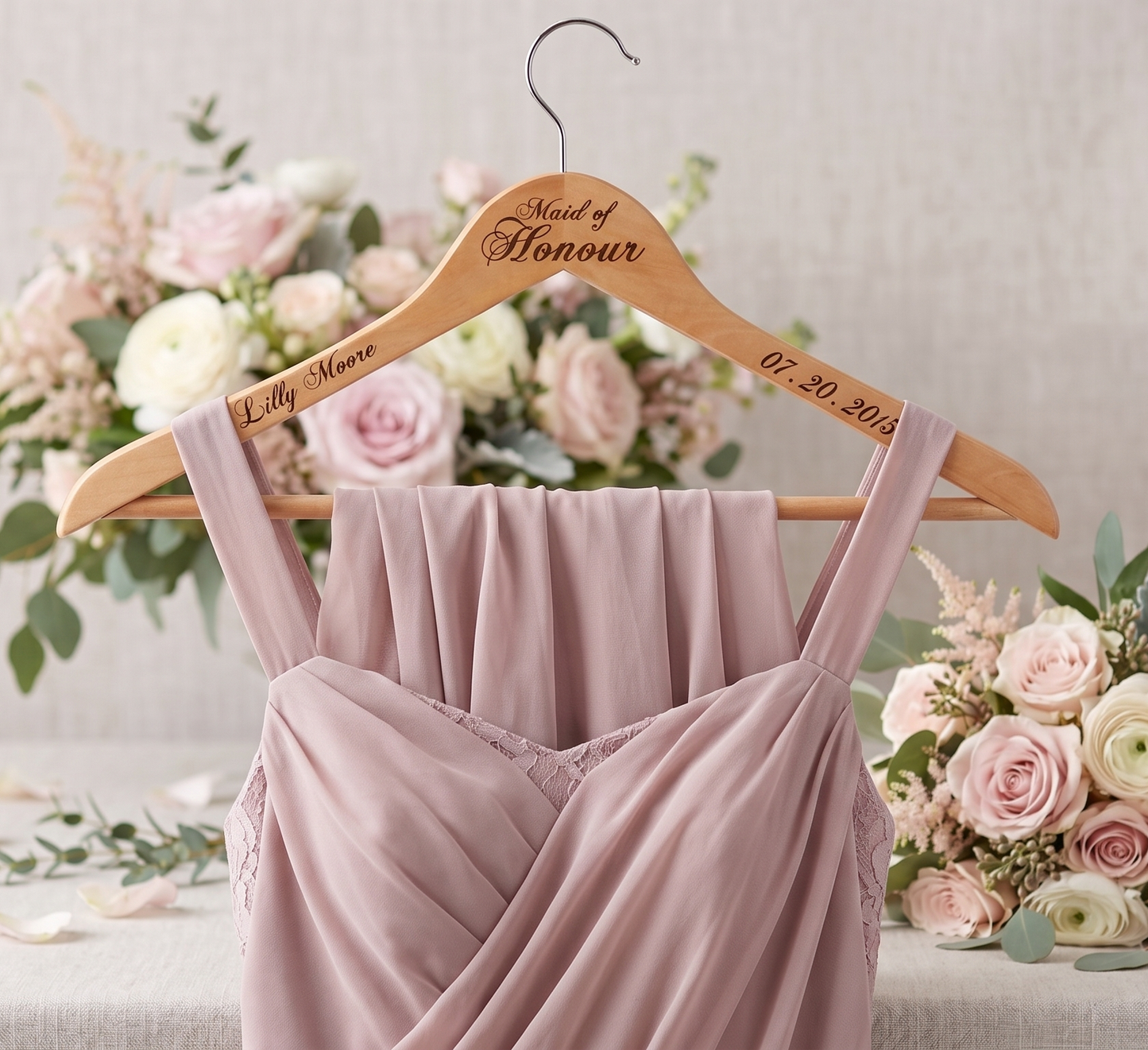 Personalized Wooden Wedding Hangers | Custom Bridal & Bridesmaid Hangers