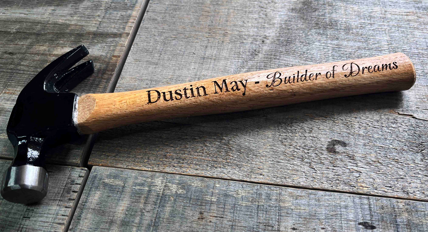 Claw Hammer - Custom Engraved.