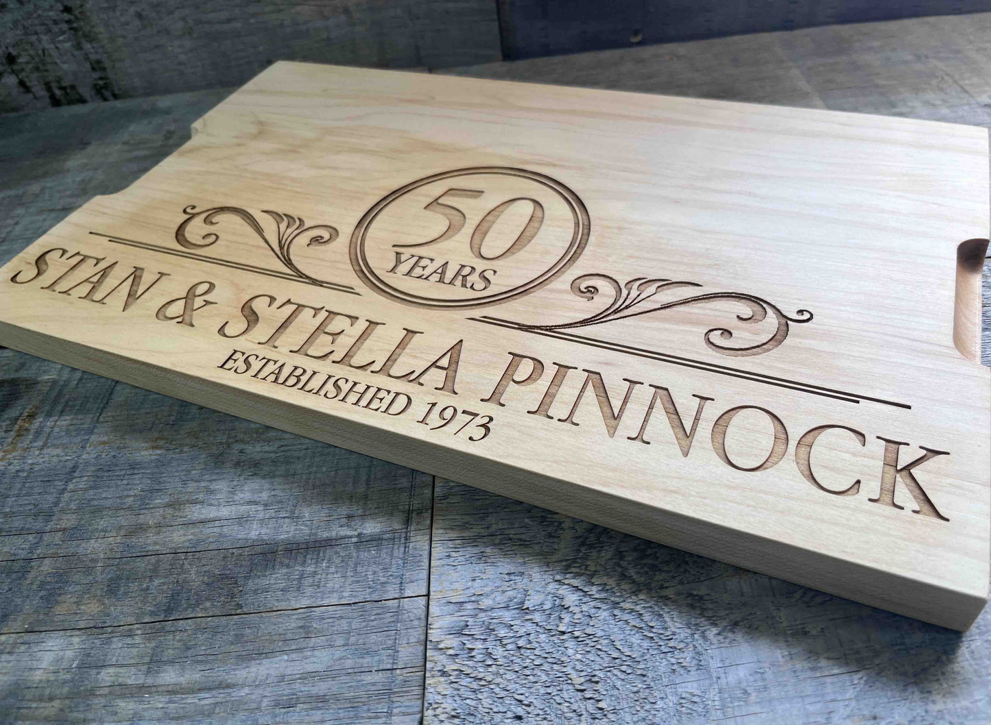 Custom Solid Maple Cutting Board - Design 87.