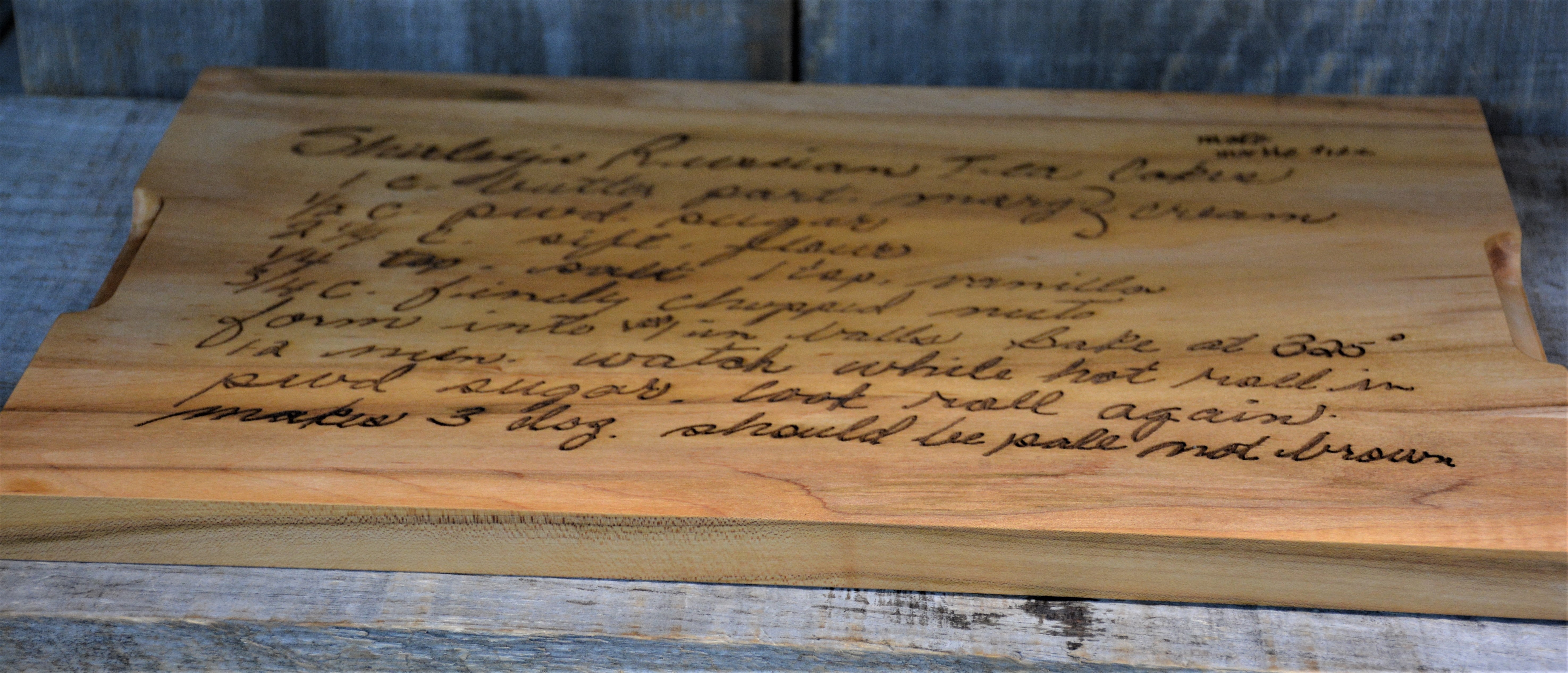 Maple Wood Cutting Board Family Recipe.