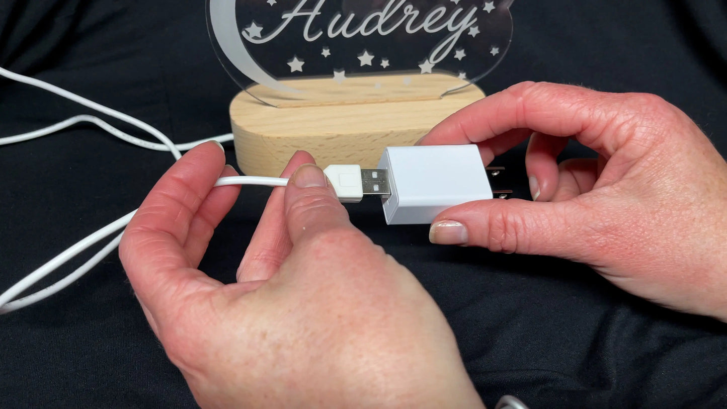 Moon And Stars Night Light - 7 colours.