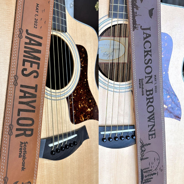 James Taylor and Jackson Browne Custom Guitar Straps