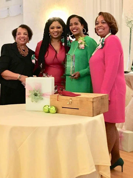 Newly Elected Congresswoman Jahana Hayes receives a custom lock box from Memories Made.