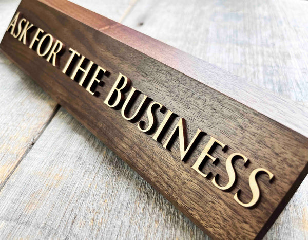 Custom desk name plates