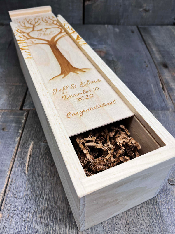 Wedding Wine Boxes | Custom Laser Engraved Wedding Gift Wine Boxes