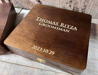 Groomsman Wooden Gift Boxes - Design 16 Memories Made Custom
