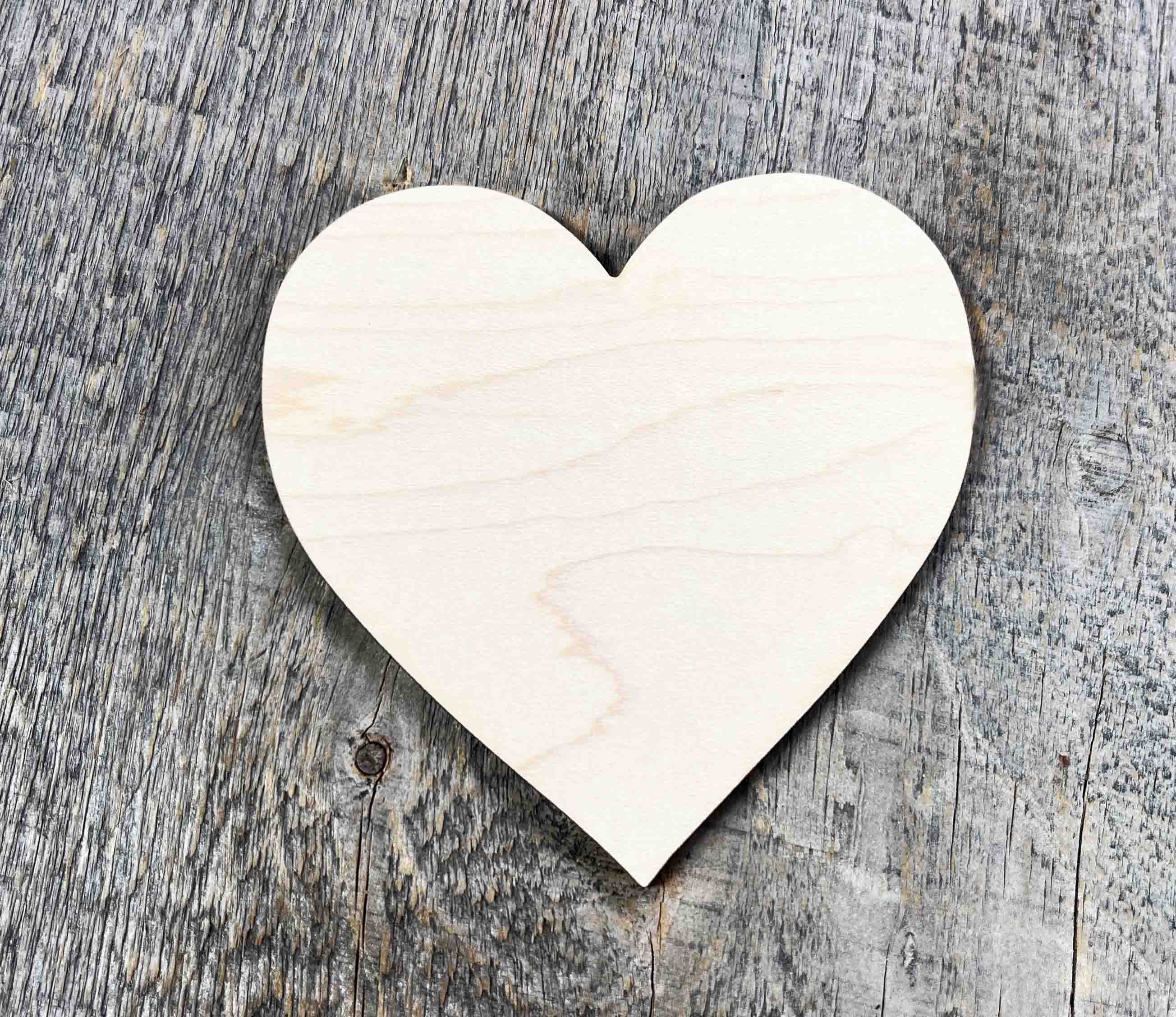 Heart Laser Cut Wood Blank.