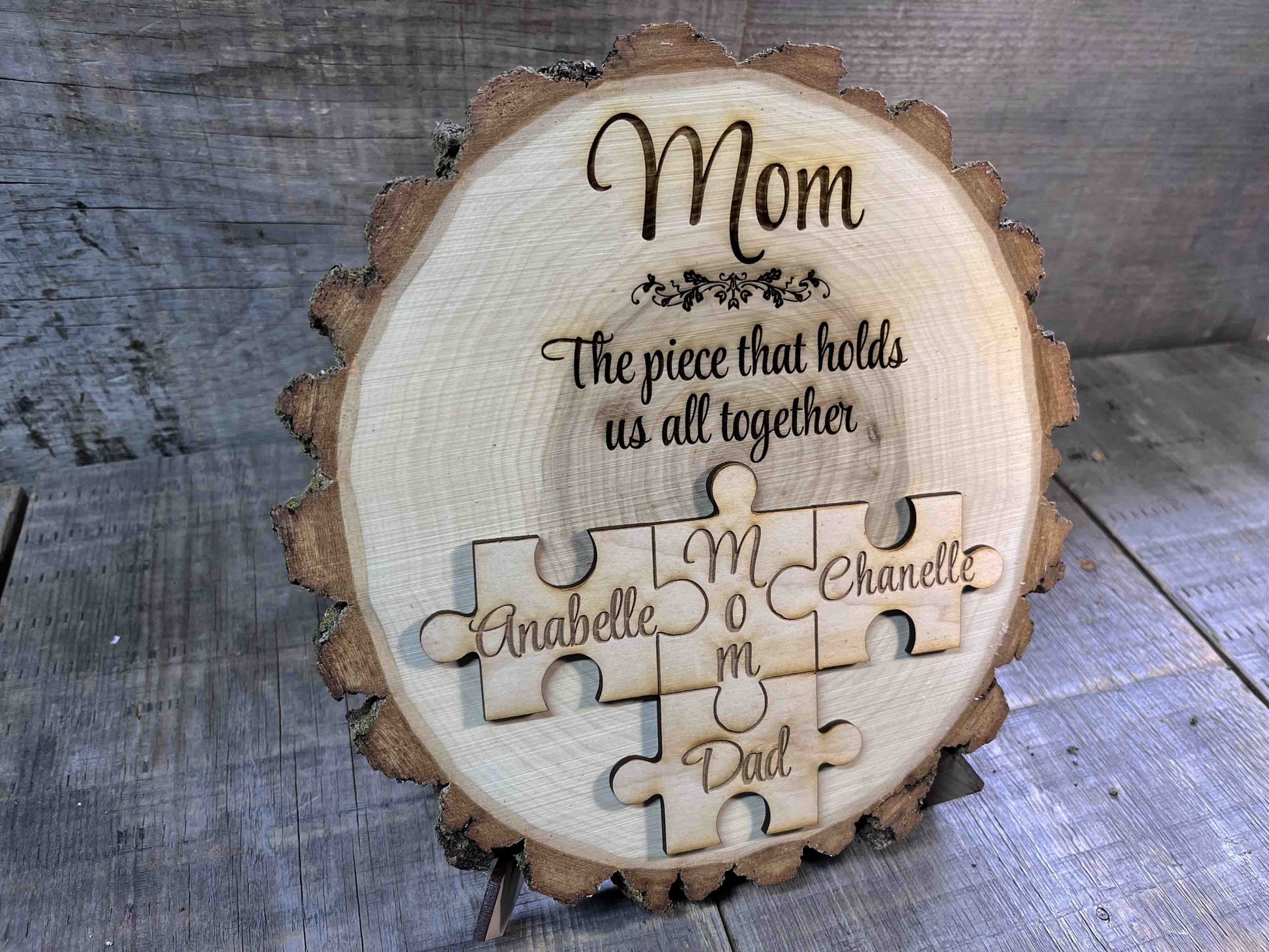 Tree Slice Puzzle Sign.