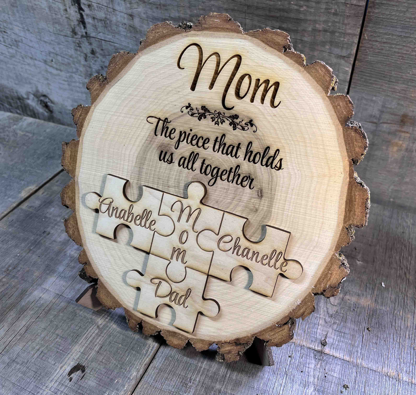 Tree Slice Puzzle Sign.