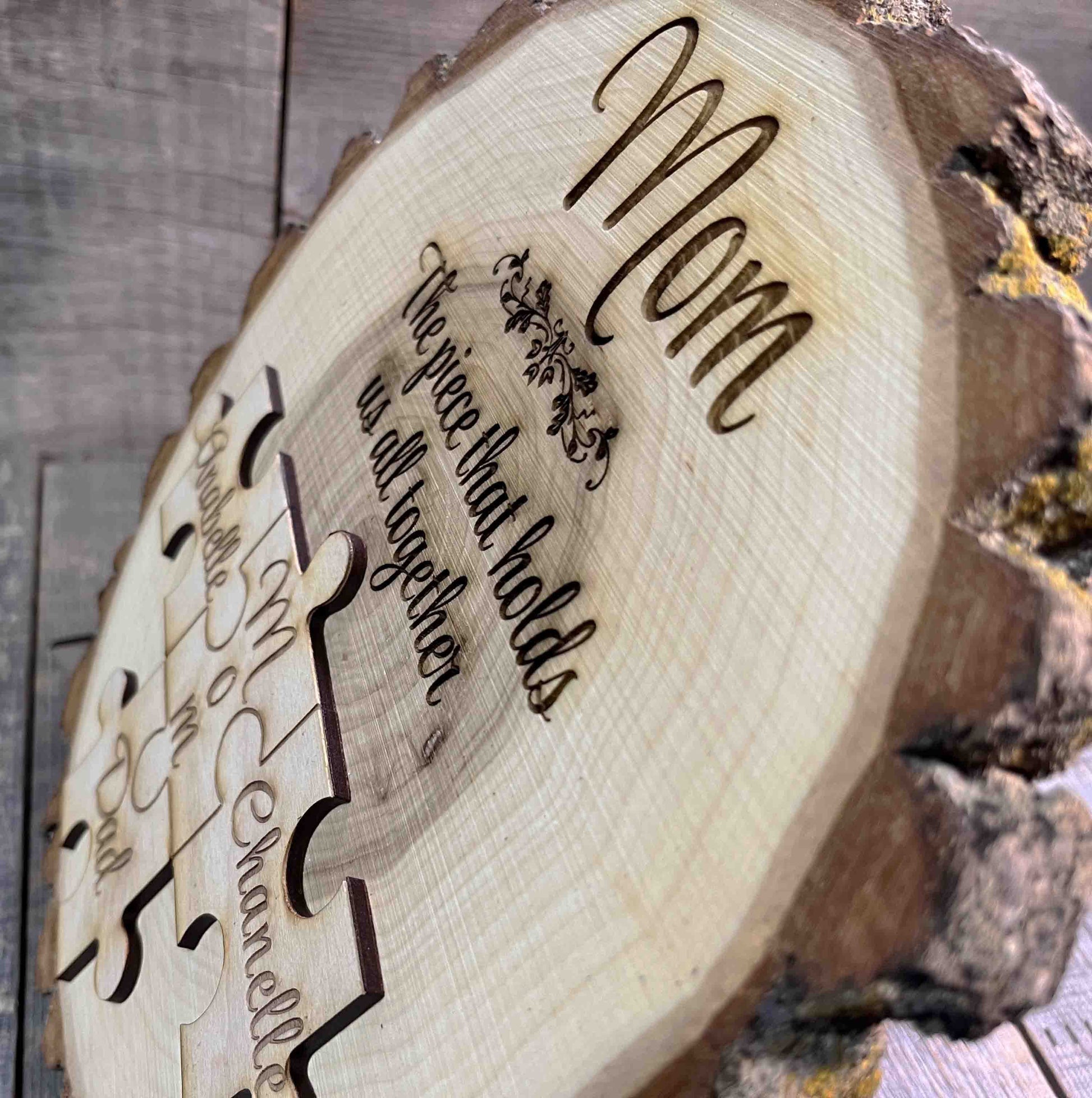 Tree Slice Puzzle Sign.