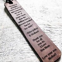 Bookmark Premium Leather Engraved.