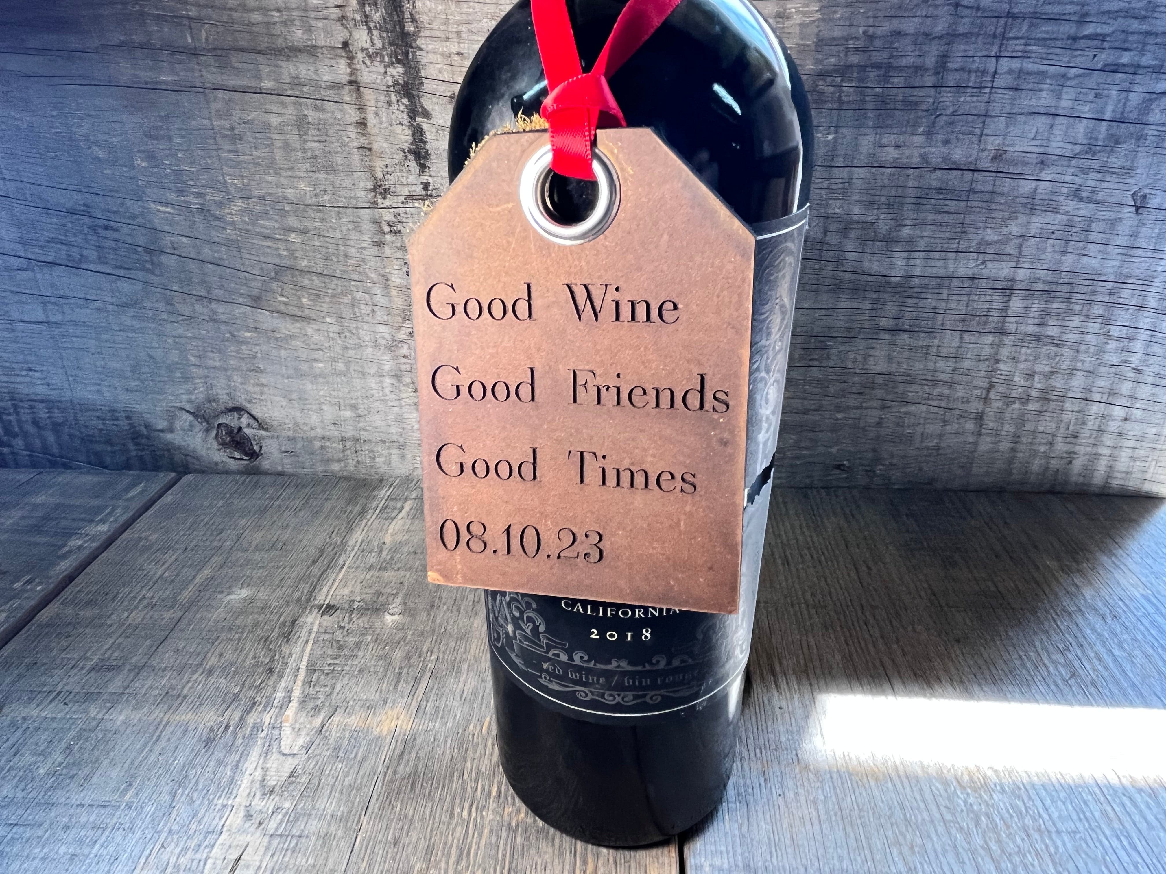 Wine Bottle Tags Premium Leather.