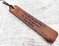 Bookmark Premium Leather Engraved.