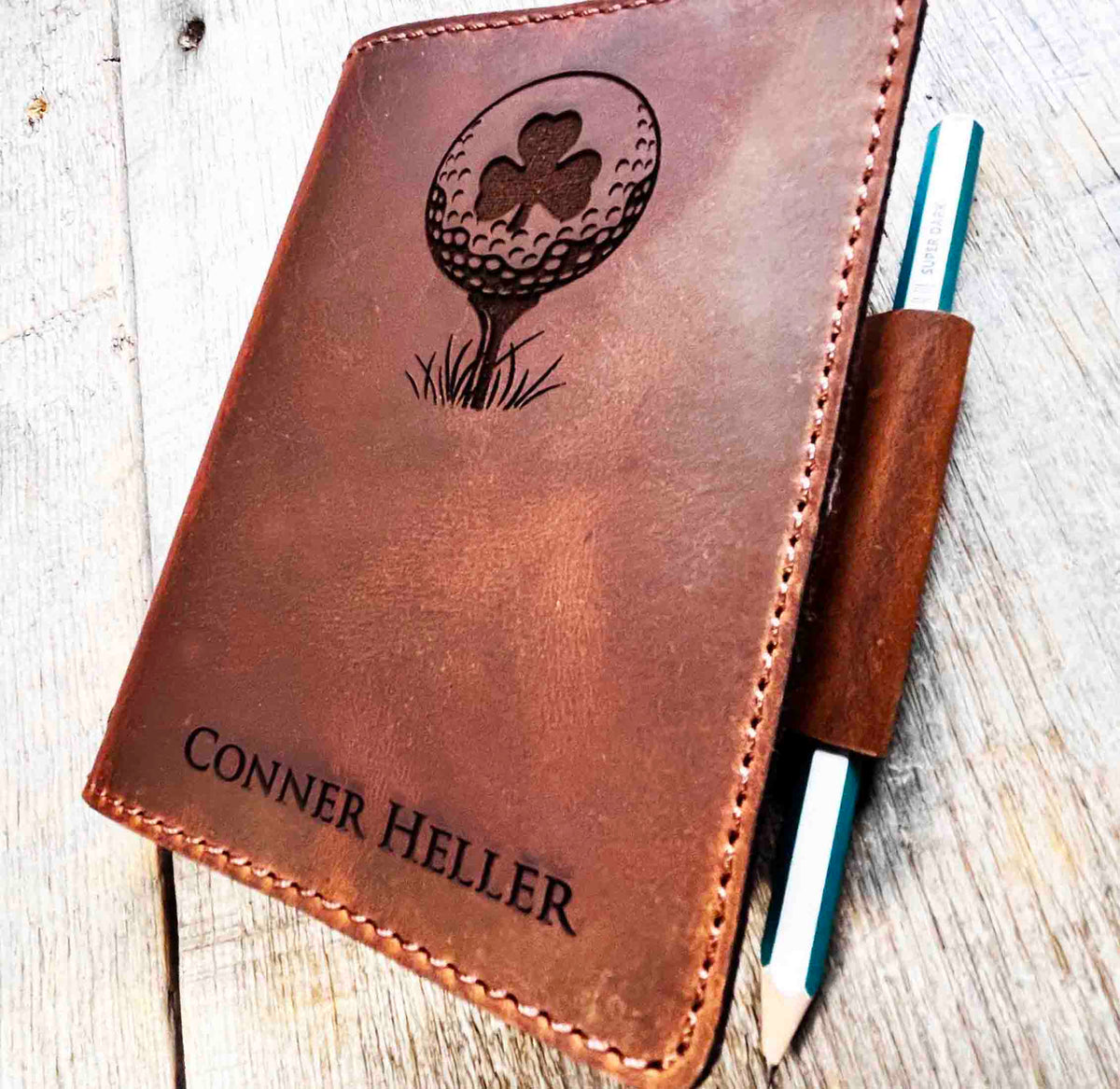 Refillable Golf Log Shamrock.