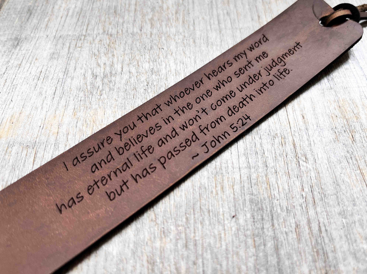 Bookmark Premium Leather Engraved.