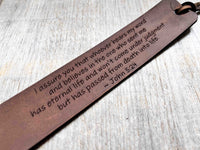 Bookmark Premium Leather Engraved.