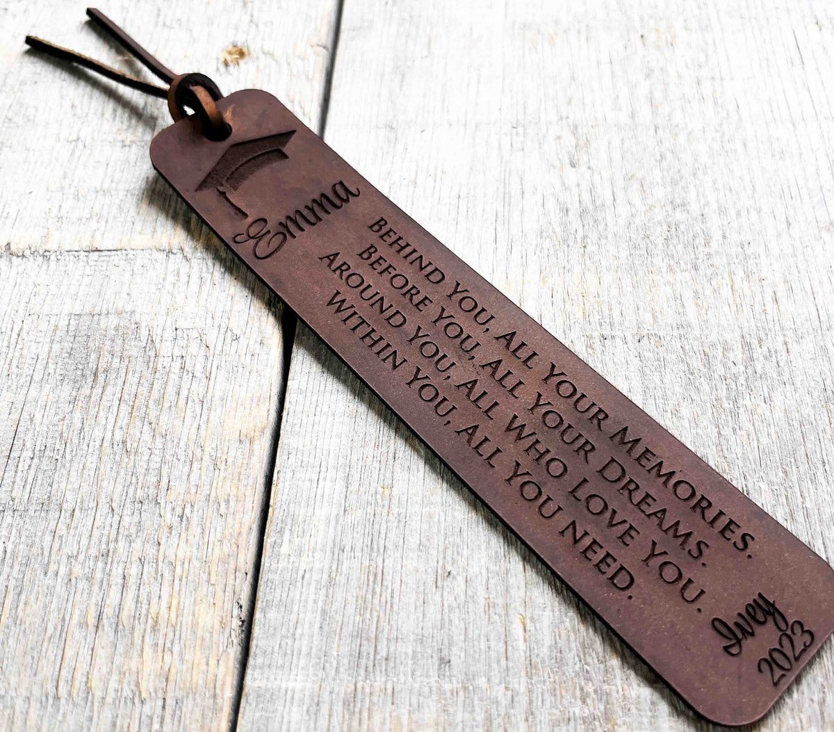 Bookmark Premium Leather Engraved.