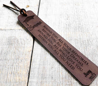 Bookmark Premium Leather Engraved.