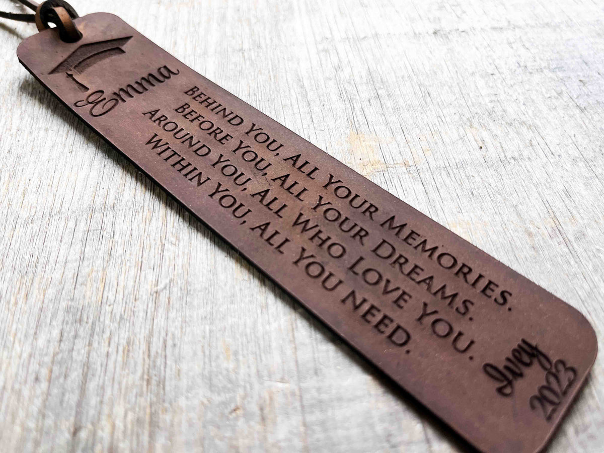 Bookmark Premium Leather Engraved.
