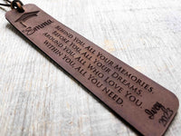 Bookmark Premium Leather Engraved.