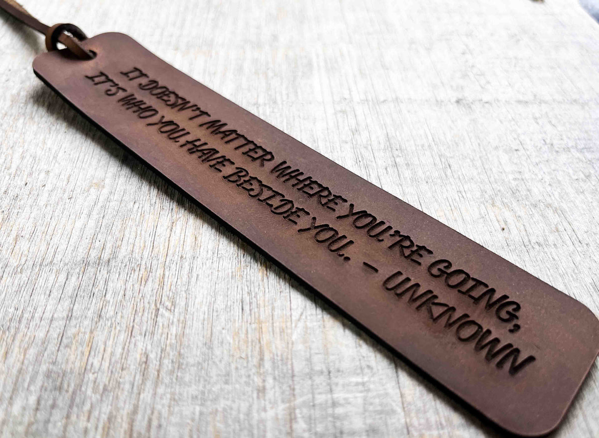 Bookmark Premium Leather Engraved.