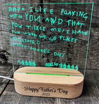 Children's Handwriting Light Sign - 7 Colours.