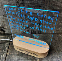 Children's Handwriting Light Sign - 7 Colours.