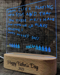 Children's Handwriting Light Sign - 7 Colours.