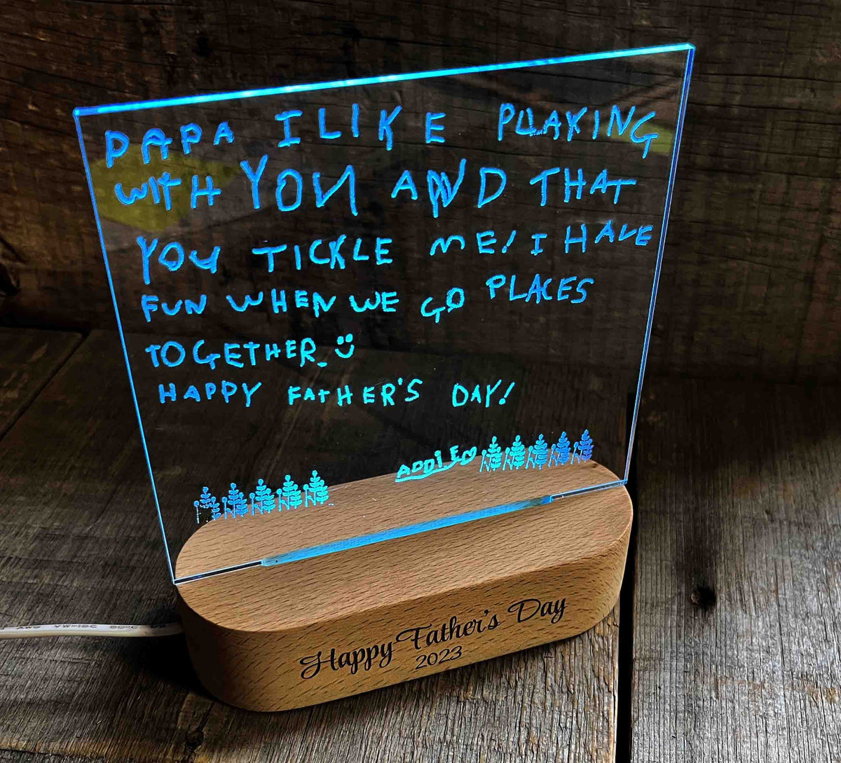 Children's Handwriting Light Sign - 7 Colours.