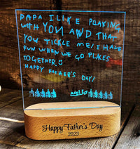 Children's Handwriting Light Sign - 7 Colours.